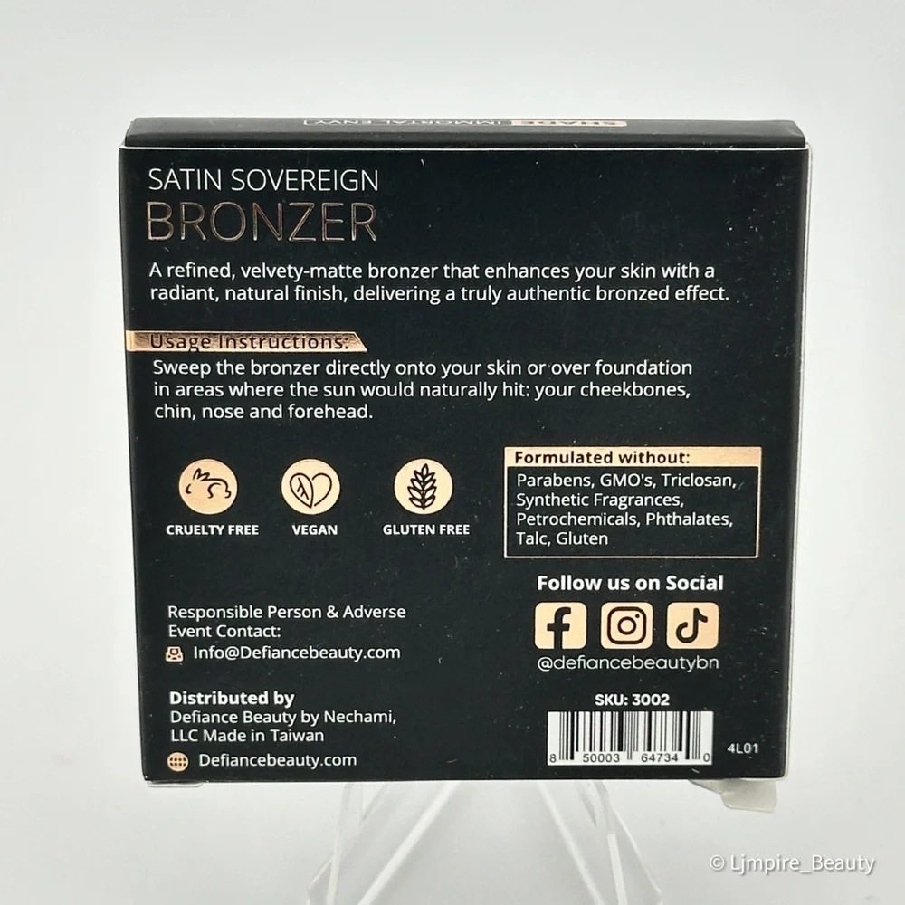 DefianceBeauty by Nechami Satin Sovereign Bronzer in Shade Immortal Envy NIB